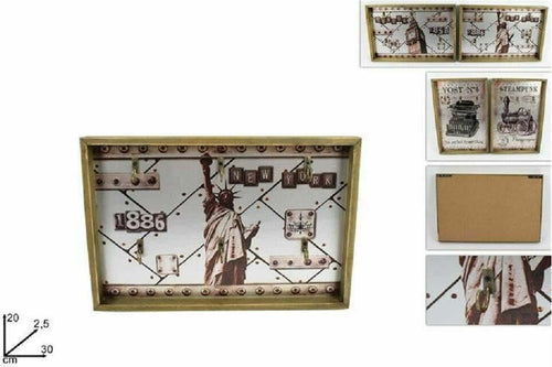 Portachiavi Porta Chiavi Vintage In Legno Arredamento Casa 20 X 30 X 2.5 Cm Casa e cucina/Arredamento/Studio/Mobiletti e credenze/Armadietti portachiavi Trade Shop italia - Napoli, Commerciovirtuoso.it