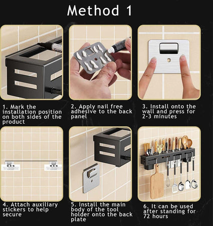 Portacoltelli Da Parete Multifunzione Portautensili Oggetti Da Cucina Organizer Casa e cucina/Utensili da cucina/Coltelli da cucina/Ceppi portacoltelli vuoti Trade Shop italia - Napoli, Commerciovirtuoso.it