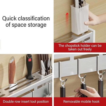 Portacoltelli Da Parete Multifunzione Portautensili Oggetti Da Cucina Organizer Casa e cucina/Utensili da cucina/Coltelli da cucina/Ceppi portacoltelli vuoti Trade Shop italia - Napoli, Commerciovirtuoso.it
