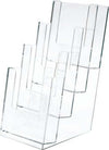 Portadepliant - plastica trasparente - 11 x 25 x 14 cm - Lebez Cancelleria e prodotti per ufficio/Archivio ufficio e accessori per scrivania/Accessori da scrivania e archiviazione/Portabrochure Eurocartuccia - Pavullo, Commerciovirtuoso.it