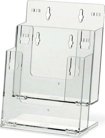 Portadepliant componibile - da banco e parete - 2 tasche A5 - Lebez [multipack] 3 pezzi Cancelleria e prodotti per ufficio/Archivio ufficio e accessori per scrivania/Accessori da scrivania e archiviazione/Portabrochure Eurocartuccia - Pavullo, Commerciovirtuoso.it