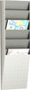 Portadepliant wall organizers - a 6 tasche A4 verticali - L23 6 x P8 3 x H71 2cm - Paperflow Cancelleria e prodotti per ufficio/Archivio ufficio e accessori per scrivania/Accessori da scrivania e archiviazione/Portabrochure Eurocartuccia - Pavullo, Commerciovirtuoso.it