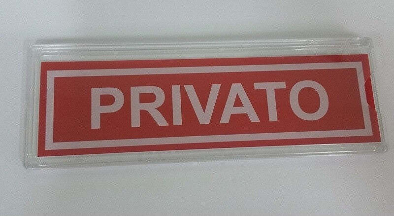 PORTAETICHETTE PRIVATO ADESIVE IN PVC ETICHETTA INTERNA INTERCAMBIABILE  Trade Shop italia - Napoli, Commerciovirtuoso.it