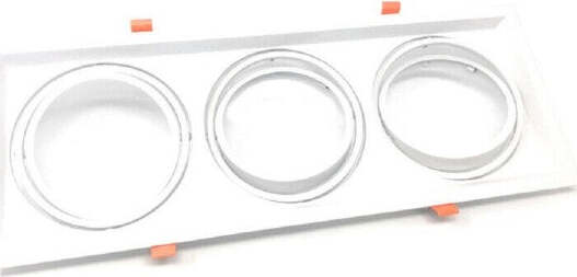Portafaretti Incasso Triplo Per Faretto Ar111 Rettangolare Orientabile P-ar111-3 Illuminazione/Illuminazione per interni/Lampade/Basi per lampade Trade Shop italia - Napoli, Commerciovirtuoso.it