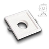 *STOCK* Portafaretto In Gesso Ceramico ad incasso 120x120x45mm foro tondo 40W GU10 IP20 - Eternal Parquet