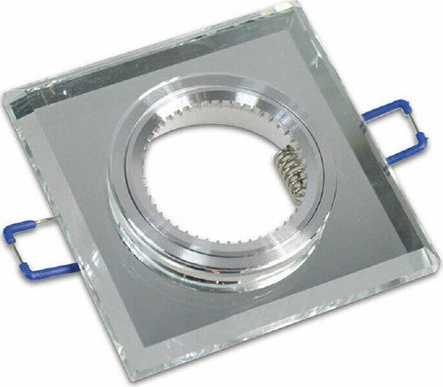 Portafaretto Da Incasso Quadrato In Vetro Effetto Specchio Foro 60mm Argento P18 Casa, arredamento e bricolage > Illuminazione da interno > Portafaretti Trade Shop italia - Napoli, Commerciovirtuoso.it