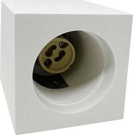 Portafaretto-Da-Soffitto-In-Gesso-Attacco-Gu10-Porta-Faretto-A-Cubo-Bianco-Universo