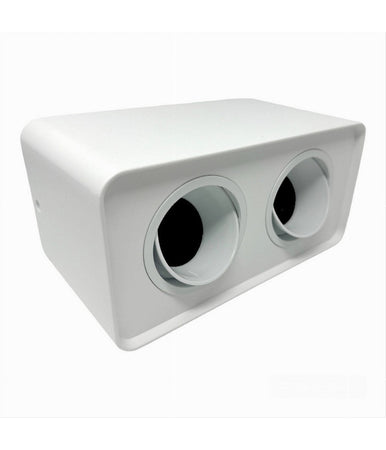 Portafaretto Doppio Orientabile Da Soffitto Bianco Per Faretto Gu10 Gu5.3 P34-b2