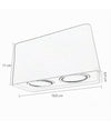 Portafaretto Doppio Orientabile Da Soffitto Bianco Per Faretto Gu10 Gu5.3 P34-b2