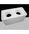 Portafaretto Doppio Orientabile Da Soffitto Bianco Per Faretto Gu10 Gu5.3 P34-b2