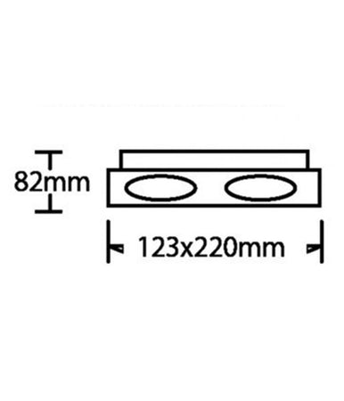 Portafaretto Doppio Orientabile Incasso Bianco Per Lampadine Gu10 Gu5.3 P33-b2