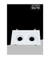 Portafaretto Doppio Orientabile Incasso Bianco Per Lampadine Gu10 Gu5.3 P33-b2