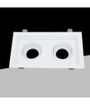 Portafaretto Doppio Orientabile Incasso Bianco Per Lampadine Gu10 Gu5.3 P33-b2