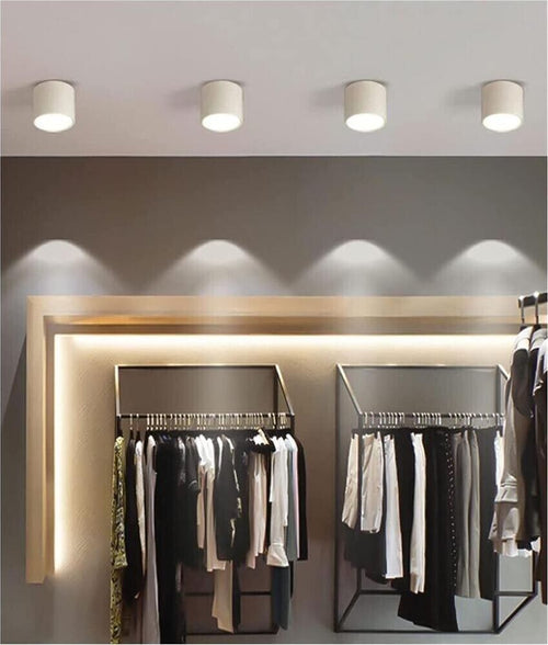 Portafaretto-Gesso-Da-Soffitto-Gu10-Porta-Faretto-Cilindro-Bianco-Verniciabile