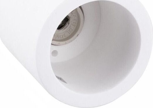 Portafaretto-Gesso-Da-Soffitto-Gu10-Porta-Faretto-Cilindro-Bianco-Verniciabile