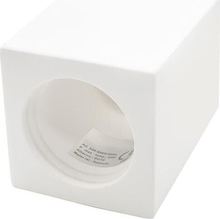 Portafaretto-Gesso-Da-Soffitto-Gu10-Porta-Faretto-Quadrato-Bianco-Verniciabile