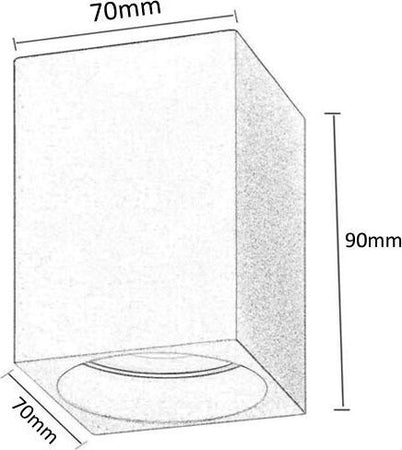 Portafaretto-Gesso-Da-Soffitto-Gu10-Porta-Faretto-Quadrato-Bianco-Verniciabile