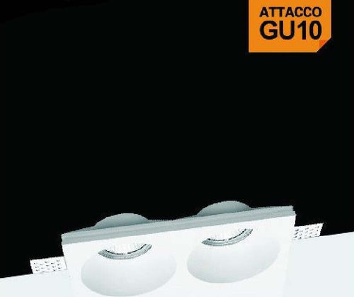 Portafaretto Gesso Doppio Rotondo Incasso A Scomparsa 2 Portalampada Gu10 Gs-24 Casa, arredamento e bricolage > Illuminazione da interno > Portafaretti Trade Shop italia - Napoli, Commerciovirtuoso.it