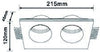 Portafaretto Gesso Doppio Rotondo Incasso A Scomparsa 2 Portalampada Gu10 Gs-24 Casa, arredamento e bricolage > Illuminazione da interno > Portafaretti Trade Shop italia - Napoli, Commerciovirtuoso.it