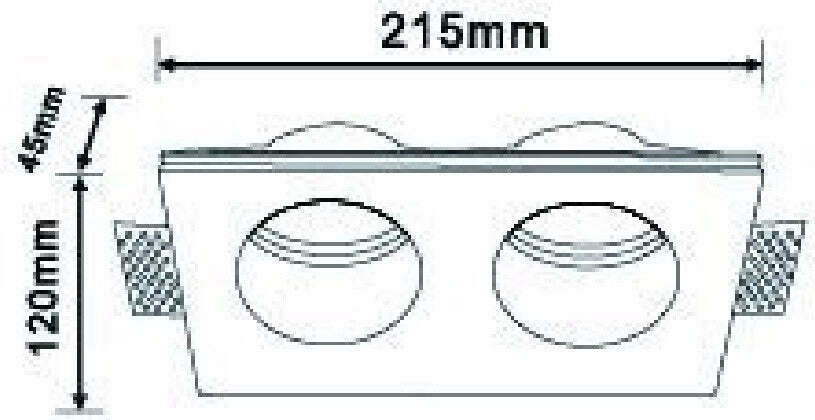 Portafaretto Gesso Doppio Rotondo Incasso A Scomparsa 2 Portalampada Gu10 Gs-24 Casa, arredamento e bricolage > Illuminazione da interno > Portafaretti Trade Shop italia - Napoli, Commerciovirtuoso.it