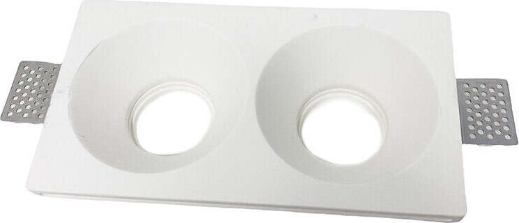 Portafaretto Gesso Doppio Rotondo Incasso A Scomparsa 2 Portalampada Gu10 Gs-24 Casa, arredamento e bricolage > Illuminazione da interno > Portafaretti Trade Shop italia - Napoli, Commerciovirtuoso.it