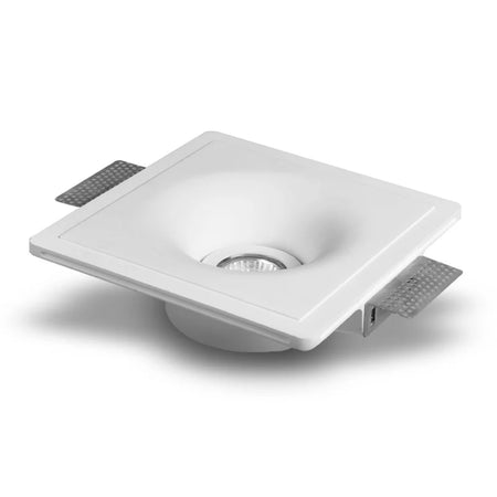 *STOCK* Portafaretto In Gesso Ceramico ad incasso Orientabile 155x155mm 40W GU10 IP20
