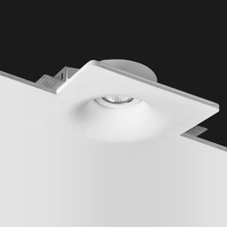 *STOCK* Portafaretto In Gesso Ceramico ad incasso Orientabile 155x155mm 40W GU10 IP20