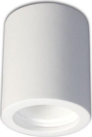 Portafaretto-In-Gesso-A-Soffitto-Gu10-Porta-Faretto-Cilindro-Bianco-Verniciabile