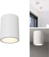 Portafaretto-In-Gesso-A-Soffitto-Gu10-Porta-Faretto-Cilindro-Bianco-Verniciabile
