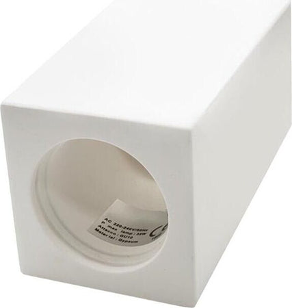 Portafaretto-In-Gesso-A-Soffitto-Gu10-Porta-Faretto-Quadrato-Bianco-Verniciabile
