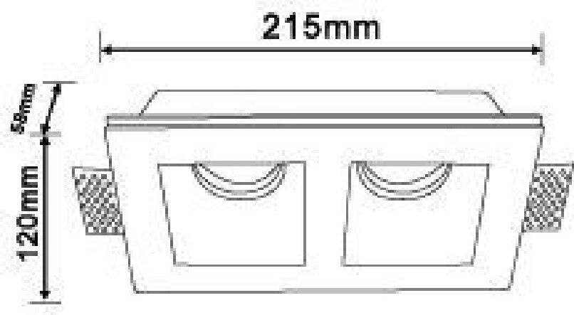 Portafaretto In Gesso Doppio Quadrato Incasso A Scomparsa Portalampada Gu10 Gs23 Casa, arredamento e bricolage > Illuminazione da interno > Portafaretti Trade Shop italia - Napoli, Commerciovirtuoso.it