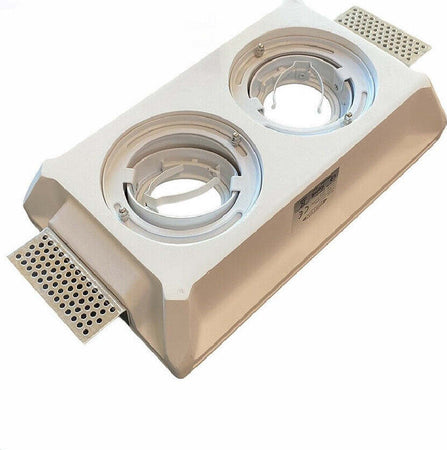 Portafaretto Incasso Gesso Doppio Orientabile A Scomparsa Portalampada Gu10 Gs21 Casa, arredamento e bricolage > Illuminazione da interno > Portafaretti Trade Shop italia - Napoli, Commerciovirtuoso.it
