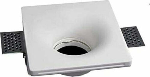 Portafaretto-Incasso-Gesso-Scomparsa-Quadrato-Cono-125x125-Supporto-Faretti-Gs05