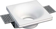 Portafaretto-Incasso-Gesso-Scomparsa-Quadrato-Verniciabile-Supporto-Faretti-Gs14