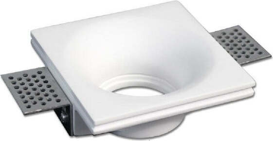 Portafaretto-Incasso-Gesso-Scomparsa-Quadrato-Verniciabile-Supporto-Faretti-Gs14