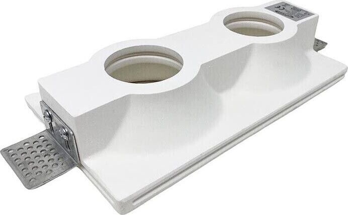 Portafaretto-Incasso-In-Gesso-Scomparsa-Doppio-Diffusore-Tondo-Attacco-Gu10-Gs23