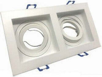 Portafaretto Incasso Orientabile Doppio Per Due Faretti Per Controsoffitta P24 Illuminazione/Illuminazione per interni/Luci da incasso Trade Shop italia - Napoli, Commerciovirtuoso.it