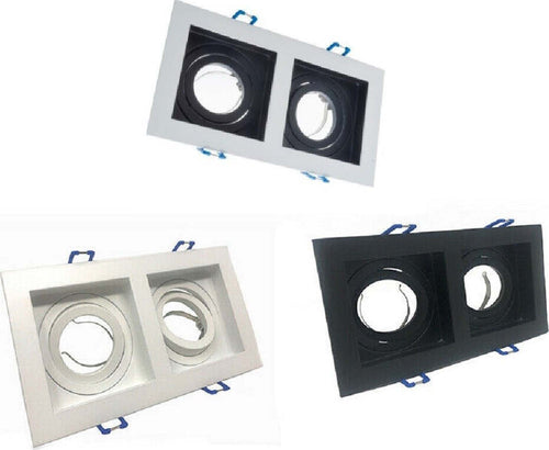 Portafaretto Incasso Orientabile Doppio Per Due Faretti Per Controsoffitta P24 Casa, arredamento e bricolage > Illuminazione da interno > Portafaretti Trade Shop italia - Napoli, Commerciovirtuoso.it