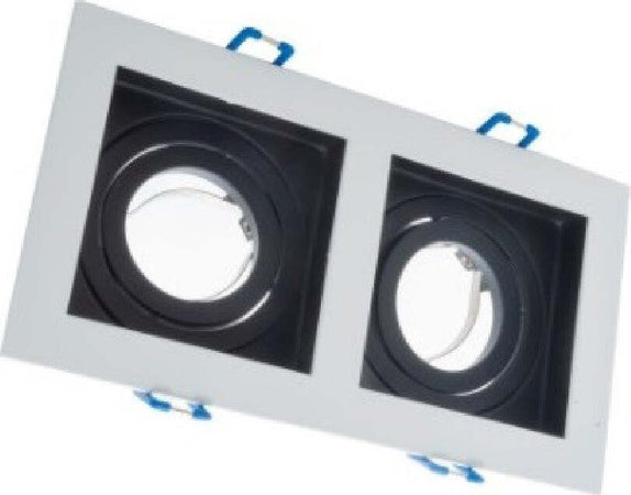 Portafaretto Incasso Orientabile Doppio Per Due Faretti Per Controsoffitta P24 Casa, arredamento e bricolage > Illuminazione da interno > Portafaretti Trade Shop italia - Napoli, Commerciovirtuoso.it