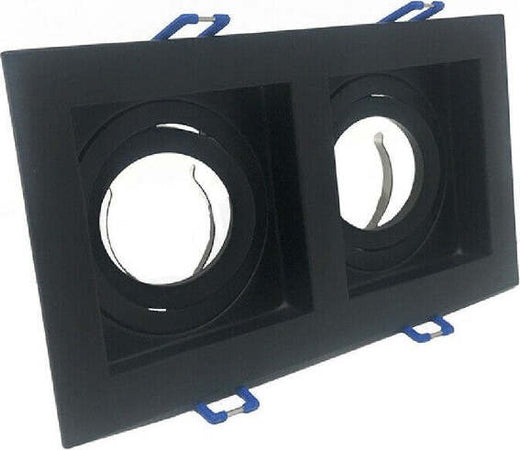 Portafaretto-Incasso-Orientabile-Doppio-Per-Due-Faretti-Per-Controsoffitta-P24