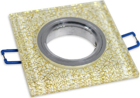 Portafaretto-Incasso-Per-Faretto-Quadrato-P16-Vetro-Glitterato-Bianco-Argento-Oro
