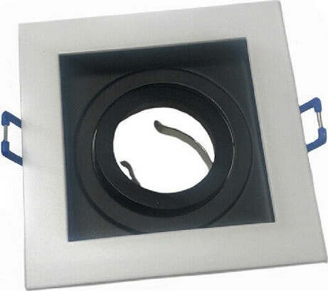 Portafaretto Incasso Quadrato Acciaio P23 Orientabile Supporto Faretto Porta Faretti Illuminazione/Illuminazione per interni/Luci da incasso Trade Shop italia - Napoli, Commerciovirtuoso.it