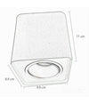 Portafaretto Orientabile Da Soffitto Bianco Per Faretto Gu10 / Gu5.3 P34-gu10-b1