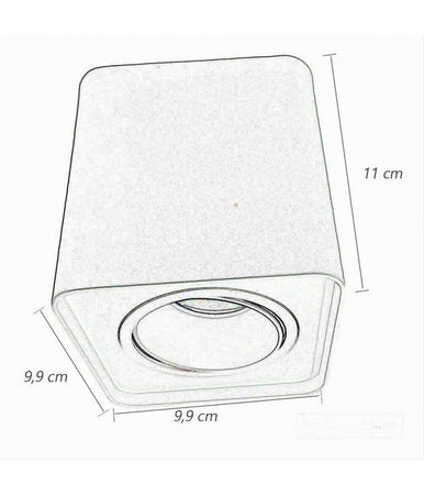 Portafaretto Orientabile Da Soffitto Bianco Per Faretto Gu10 / Gu5.3 P34-gu10-b1
