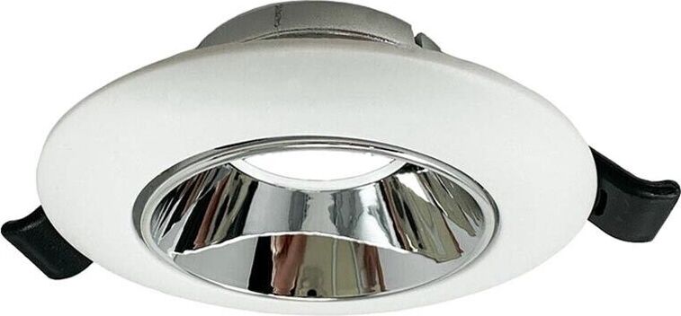 Portafaretto-Orientabile-Incasso-Soffitto-Supporto-Tondo-Faretto-Bianco-Argento-Universo