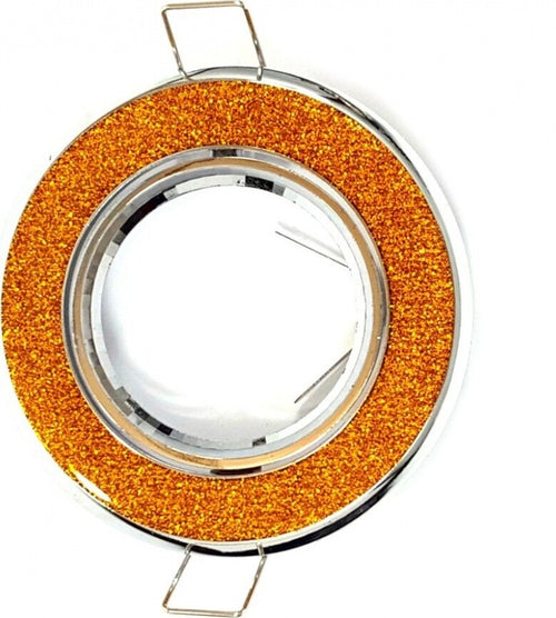 Portafaretto portalampada per attacco GU10 da incasso Tondo Orientabile Glitter Oro Illuminazione/Illuminazione per interni/Luci da incasso/Portafaretti da incasso Zencoccostore - Formia, Commerciovirtuoso.it