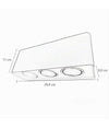 Portafaretto Triplo Orientabile Da Soffitto Bianco Per Faretto Gu10 Gu5.3 P34-b3