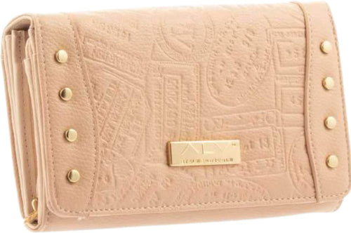 Portafoglio Donna Alv by Alviero Martini Collezione Parigi Color Cipria Portamonete Con Patta E Porta Carte Di Credito Porta Banconote Moda/Donna/Accessori/Portafogli e porta documenti/Portafogli Liquidator Italia - Nicosia, Commerciovirtuoso.it