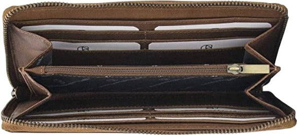 Portafoglio Donna Nazareno Gabrielli - Cognac Portafoglio In Pelle Sintetica Con Portamonete Pendente Foglia Multi Slot, Carta Portafoglio Donna Con Pendente Portamonete Chiusura Con Cerniera Moda/Donna/Accessori/Portafogli e porta documenti/Portafogli Liquidator Italia - Nicosia, Commerciovirtuoso.it