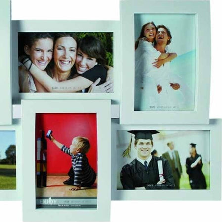 Portafoto Bianco 3d Cornice 46 X 33 Per 6 Fotografie Porta Foto Da Parete Casa e cucina/Decorazioni per interni/Album fotografici cornici e accessori/Cornici foto/Cornici da parete e da tavolo Trade Shop italia - Napoli, Commerciovirtuoso.it